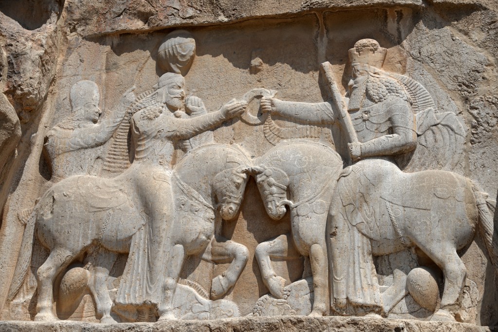 Sasanian Investiture Relief of Ardashir I (Naqsh-e Rustam, c. 230&nbsp;CE)